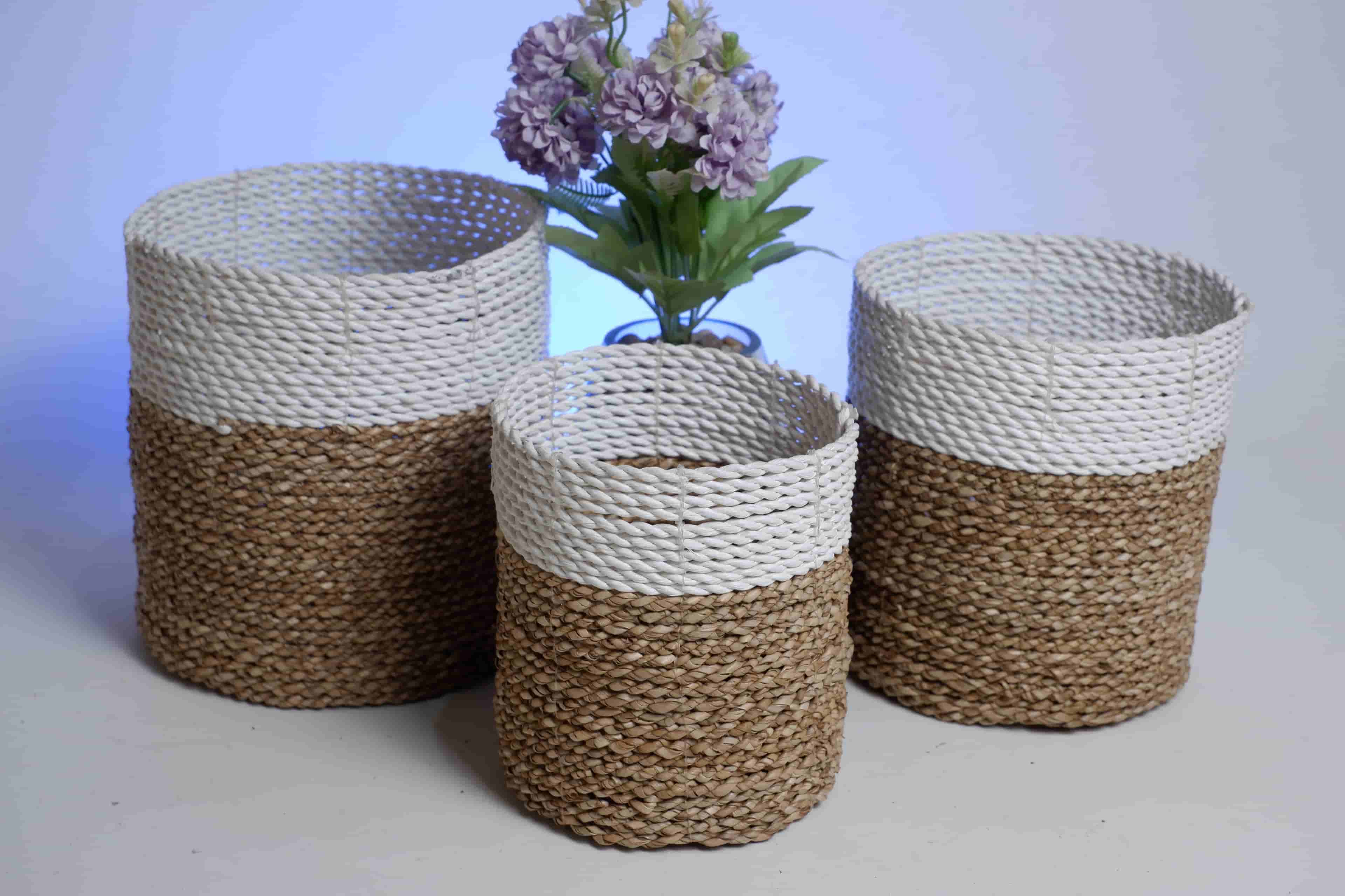 Duo-Stripe Planter Baskets